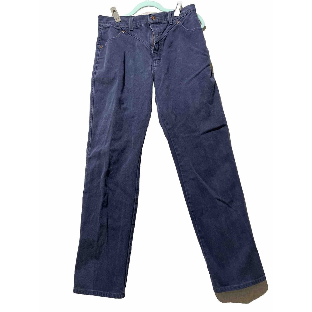 Vintage Ozark Mountain Women's 32x30 Bareback Navy Blue Denim Jeans Made in USA